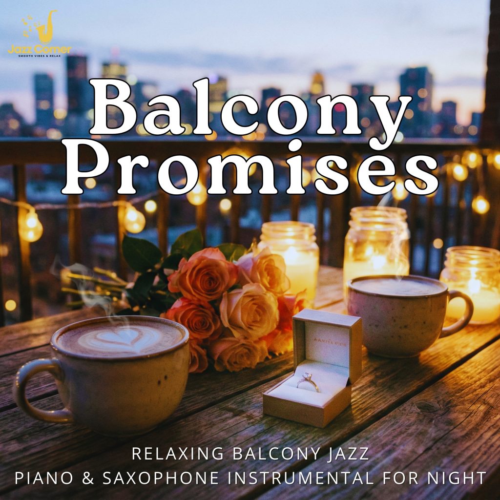 Balcony Promises romantic anniversary jazz album cover by Jazz Corner