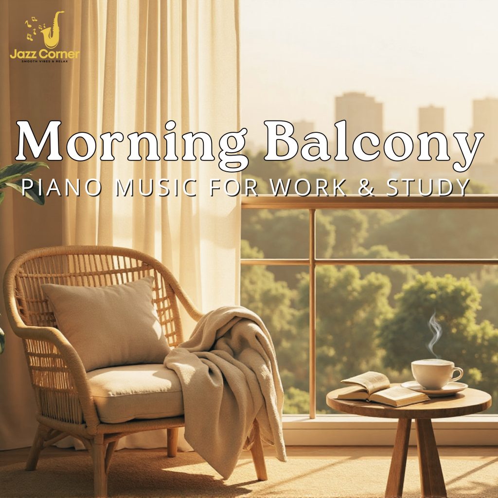 Morning Balcony uplifting coffee jazz album cover by Jazz Corner