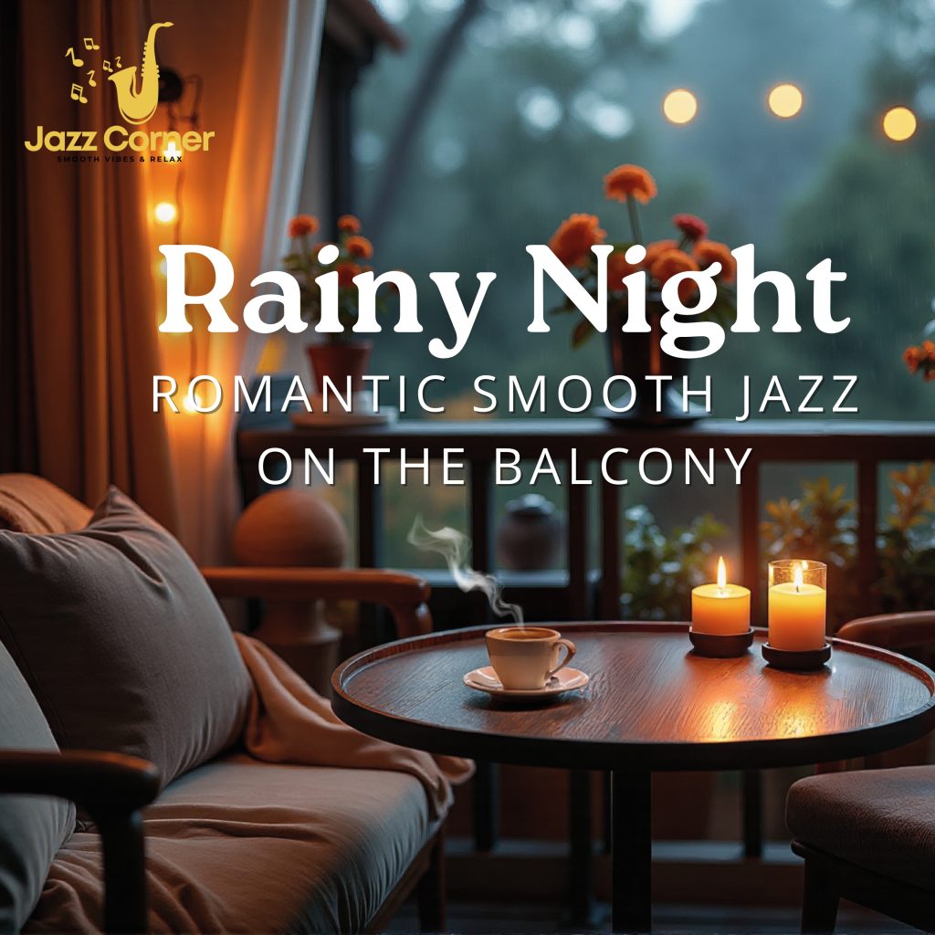 Rainy Night relaxing jazz album cover by Jazz Corner